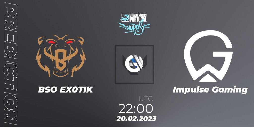 Prognoza BSO EX0TIK - Impulse Gaming. 20.02.23, VALORANT, VALORANT Challengers 2023 Portugal: Tempest Split 1