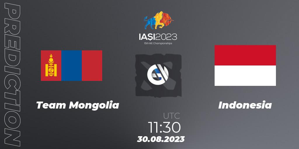Prognoza Team Mongolia - Indonesia. 30.08.23, Dota 2, IESF World Championship 2023