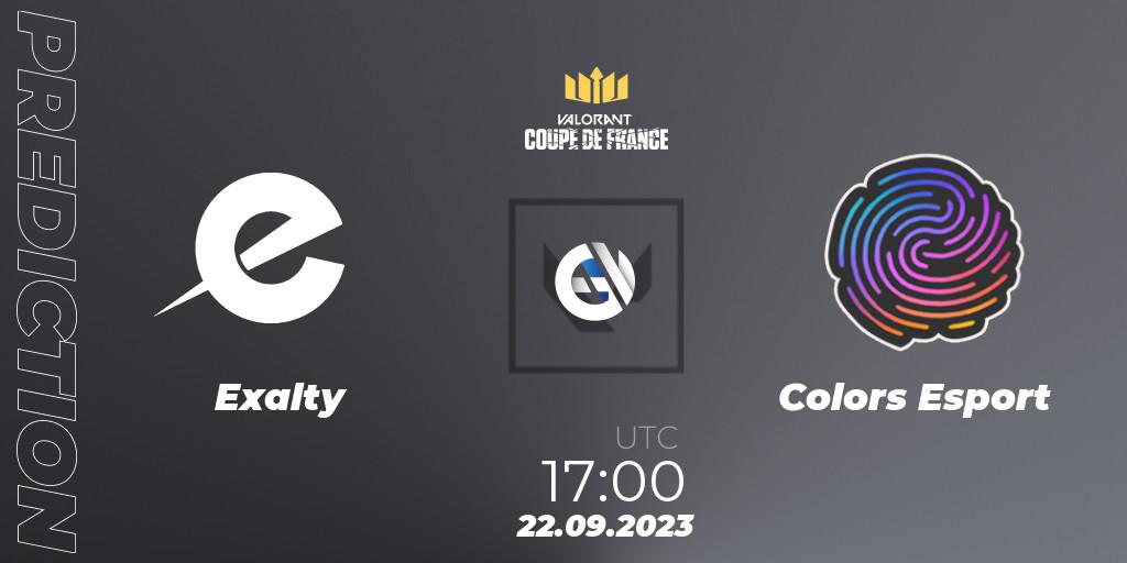 Prognoza Exalty - Colors Esport. 22.09.2023 at 17:00, VALORANT, VCL France: Revolution - Coupe De France 2023