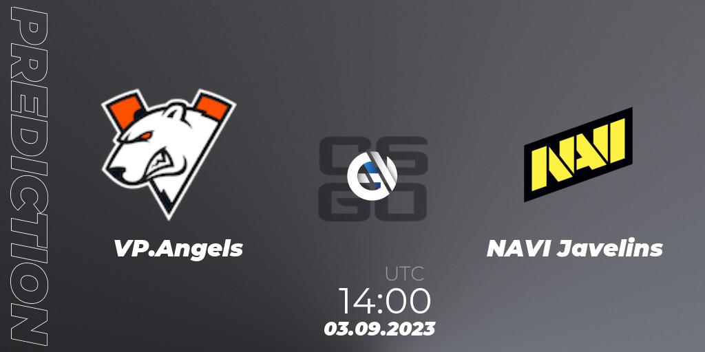 Prognoza VP.Angels - NAVI Javelins. 03.09.2023 at 14:00, Counter-Strike (CS2), ESL Impact Summer 2023 Cash Cup 5 Europe