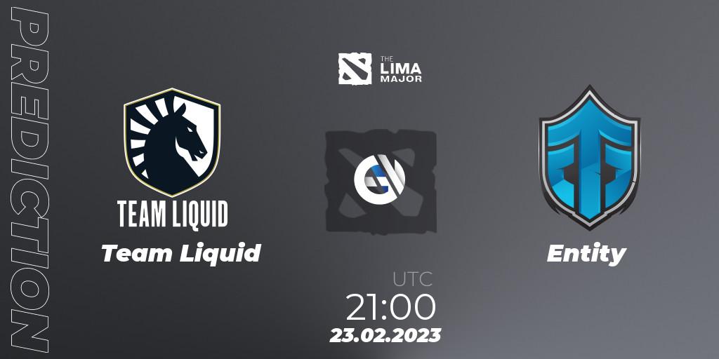 Prognoza Team Liquid - Entity. 23.02.23, Dota 2, The Lima Major 2023