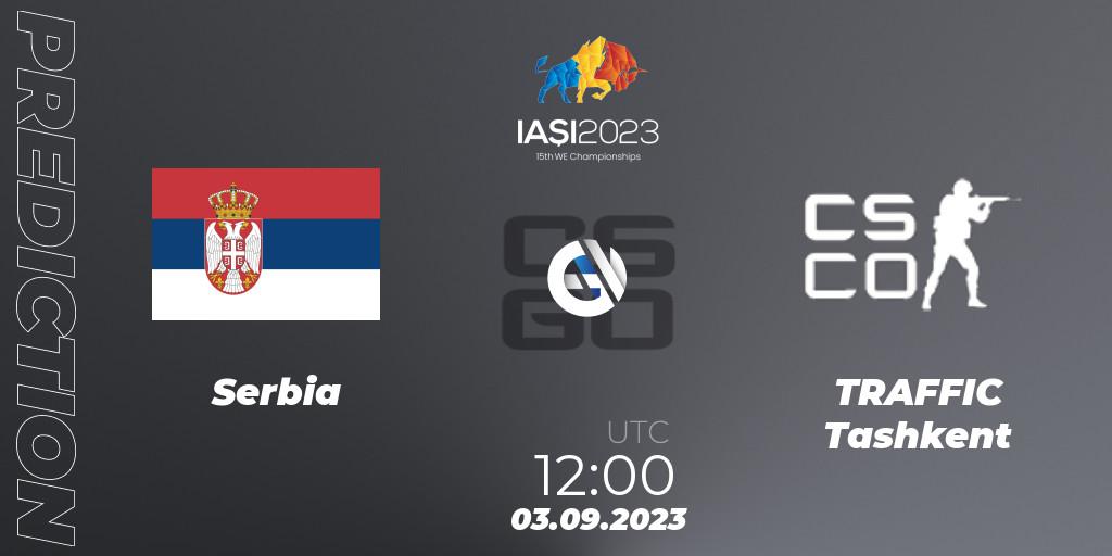 Prognoza Serbia - TRAFFIC Tashkent. 03.09.2023 at 12:00, Counter-Strike (CS2), IESF World Esports Championship 2023
