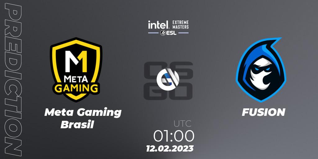 Prognoza Meta Gaming Brasil - FUSION. 12.02.2023 at 01:00, Counter-Strike (CS2), IEM Brazil Rio 2023 South America Open Qualifier 2