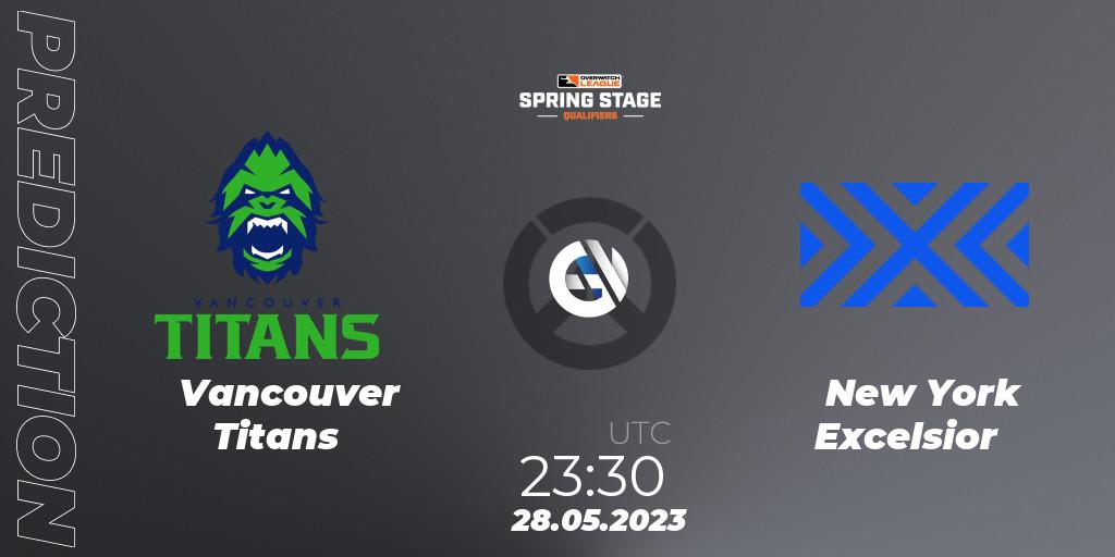 Prognoza Vancouver Titans - New York Excelsior. 28.05.2023 at 23:30, Overwatch, OWL Stage Qualifiers Spring 2023 West