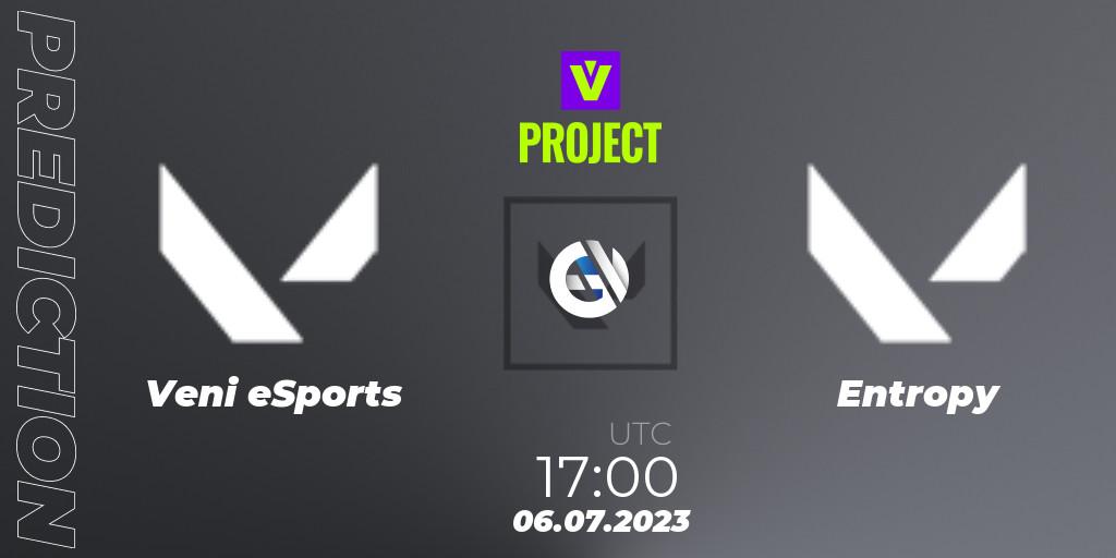 Prognoza Veni eSports - Entropy. 06.07.2023 at 17:00, VALORANT, PROJECT V: Split 2 - Stage 1 Division 1