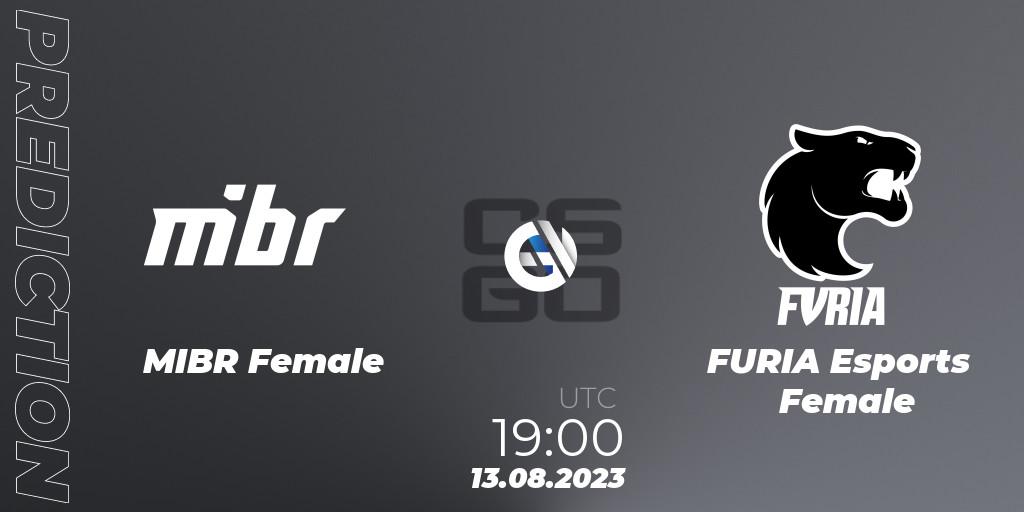 Prognoza MIBR Female - FURIA Esports Female. 13.08.2023 at 19:00, Counter-Strike (CS2), Gamers Club Women Masters VII