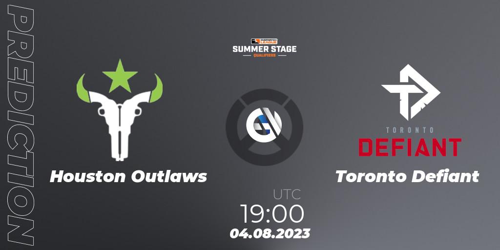 Prognoza Houston Outlaws - Toronto Defiant. 04.08.2023 at 19:00, Overwatch, Overwatch League 2023 - Summer Stage Qualifiers