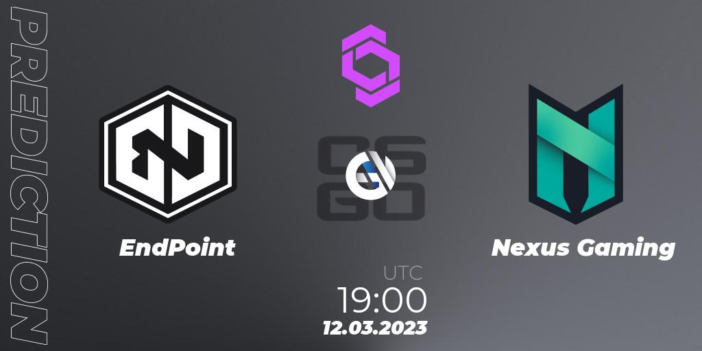 Prognoza EndPoint - Nexus Gaming. 12.03.2023 at 20:50, Counter-Strike (CS2), CCT West Europe Series #2