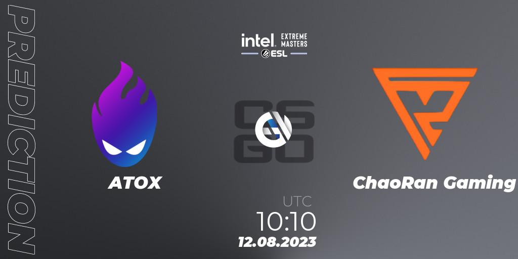Prognoza ATOX - ChaoRan Gaming. 12.08.23, CS2 (CS:GO), IEM Sydney 2023 Asia Open Qualifier 2