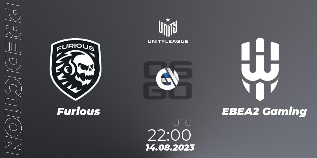 Prognoza Furious - EBEA2 Gaming. 14.08.2023 at 22:00, Counter-Strike (CS2), LVP Unity League Argentina 2023