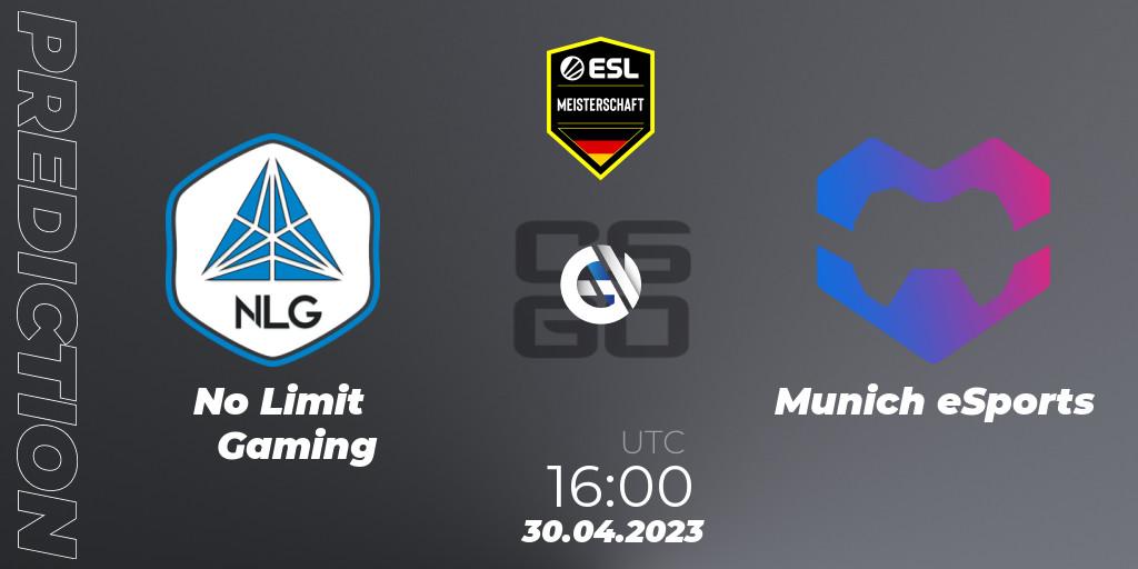 Prognoza No Limit Gaming - Munich eSports. 14.05.23, CS2 (CS:GO), ESL Meisterschaft: Spring 2023 - Division 2