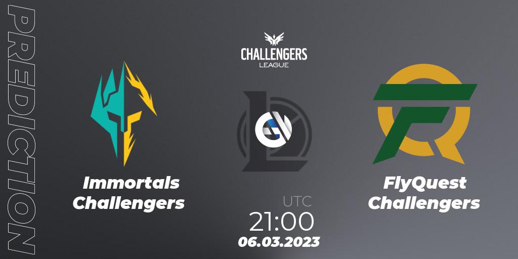 Prognoza Immortals Challengers - FlyQuest Challengers. 06.03.23, LoL, NACL 2023 Spring - Group Stage