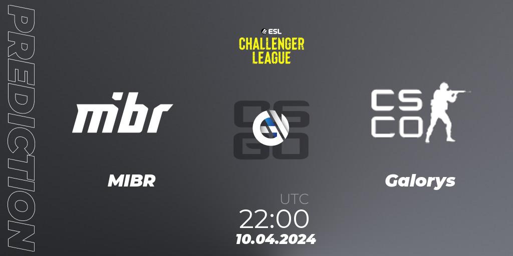 Prognoza MIBR - Galorys. 10.04.24, CS2 (CS:GO), ESL Challenger League Season 47: South America