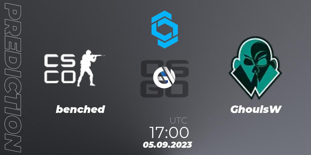 Prognoza benched - GhoulsW. 05.09.2023 at 17:00, Counter-Strike (CS2), CCT East Europe Series #2: Closed Qualifier