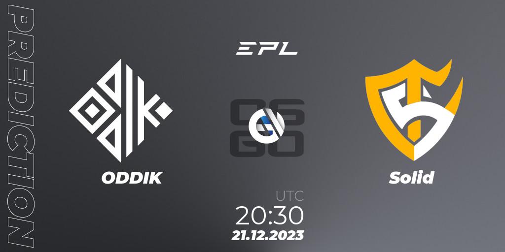 Prognoza ODDIK - Solid. 21.12.2023 at 20:30, Counter-Strike (CS2), EPL World Series: Americas Season 5