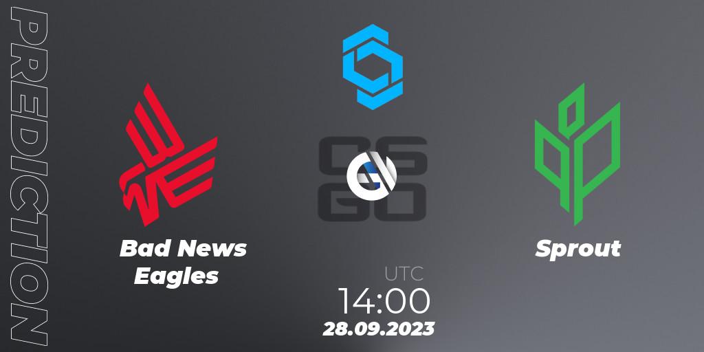 Prognoza Bad News Eagles - Sprout. 28.09.23, CS2 (CS:GO), CCT East Europe Series #2