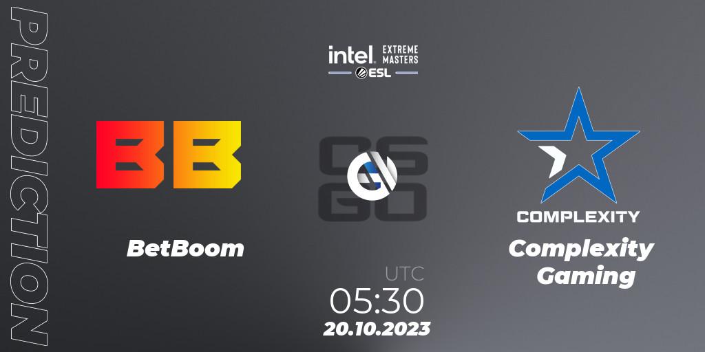 Prognoza BetBoom - Complexity Gaming. 20.10.23, CS2 (CS:GO), IEM Sydney 2023