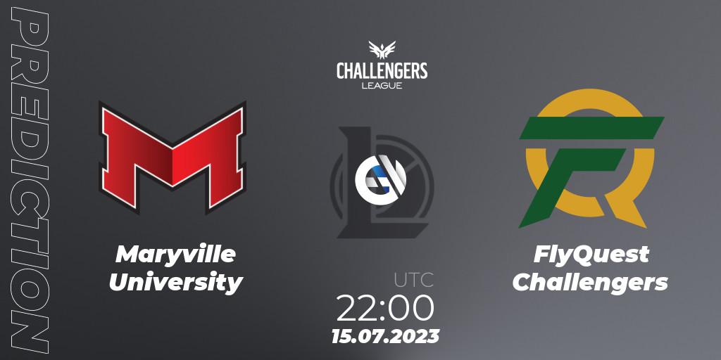 Prognoza Maryville University - FlyQuest Challengers. 26.06.2023 at 22:00, LoL, North American Challengers League 2023 Summer - Group Stage