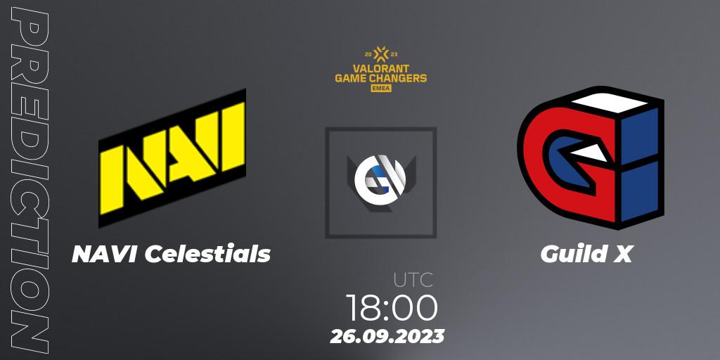 Prognoza NAVI Celestials - Guild X. 26.09.2023 at 18:00, VALORANT, VCT 2023: Game Changers EMEA Stage 3 - Group Stage