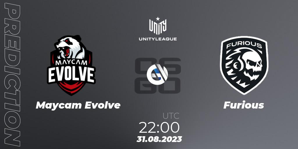 Prognoza Maycam Evolve - Furious. 31.08.2023 at 22:00, Counter-Strike (CS2), LVP Unity League Argentina 2023