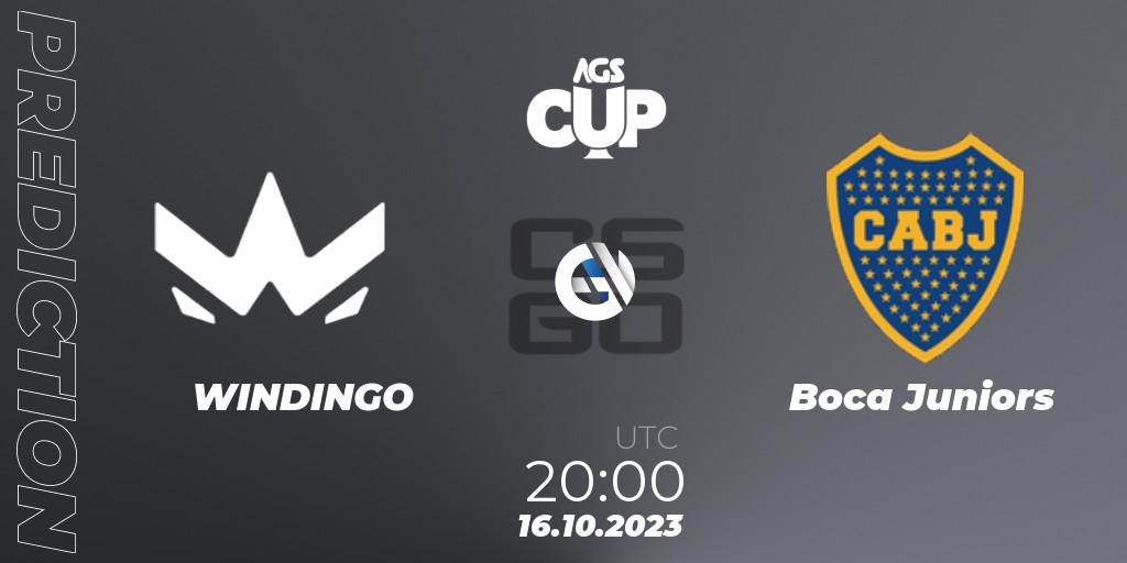 Prognoza WINDINGO - Boca Juniors. 16.10.2023 at 20:15, Counter-Strike (CS2), AGS CUP 2023