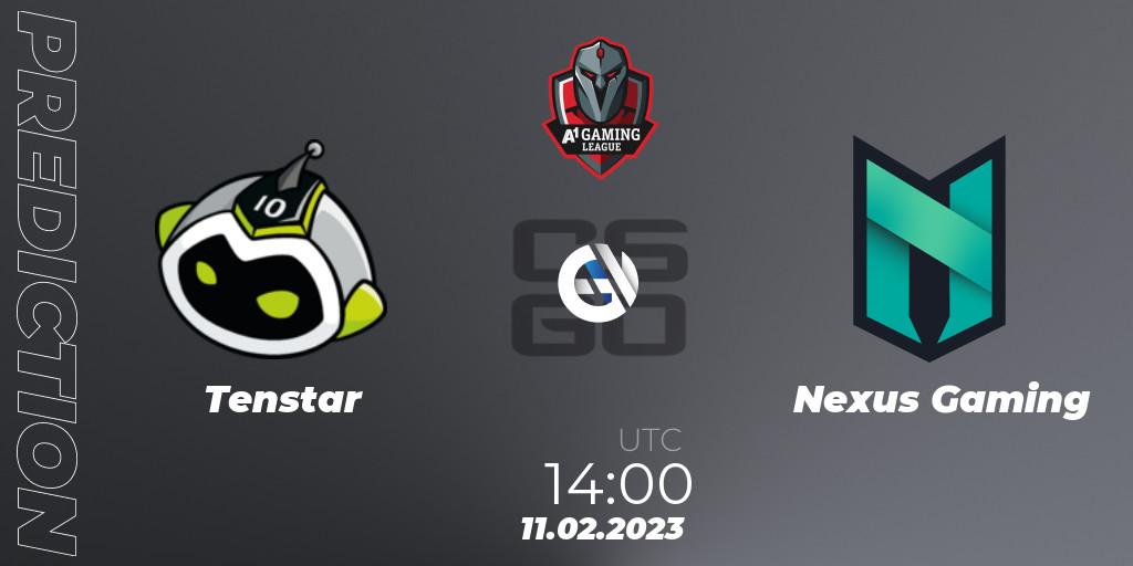 Prognoza Tenstar - Nexus Gaming. 11.02.23, CS2 (CS:GO), A1 Gaming League 2023