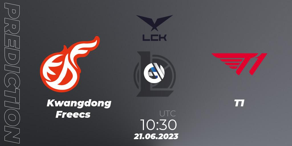 Prognoza Kwangdong Freecs - T1. 21.06.2023 at 11:30, LoL, LCK Summer 2023 Regular Season