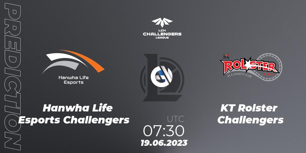 Prognoza Hanwha Life Esports Challengers - KT Rolster Challengers. 19.06.23, LoL, LCK Challengers League 2023 Summer - Group Stage