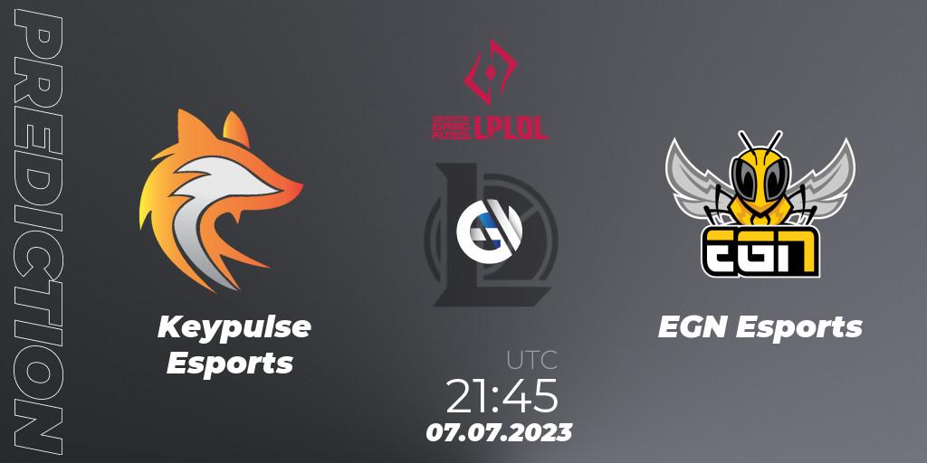Prognoza Keypulse Esports - EGN Esports. 15.06.2023 at 21:45, LoL, LPLOL Split 2 2023 - Group Stage