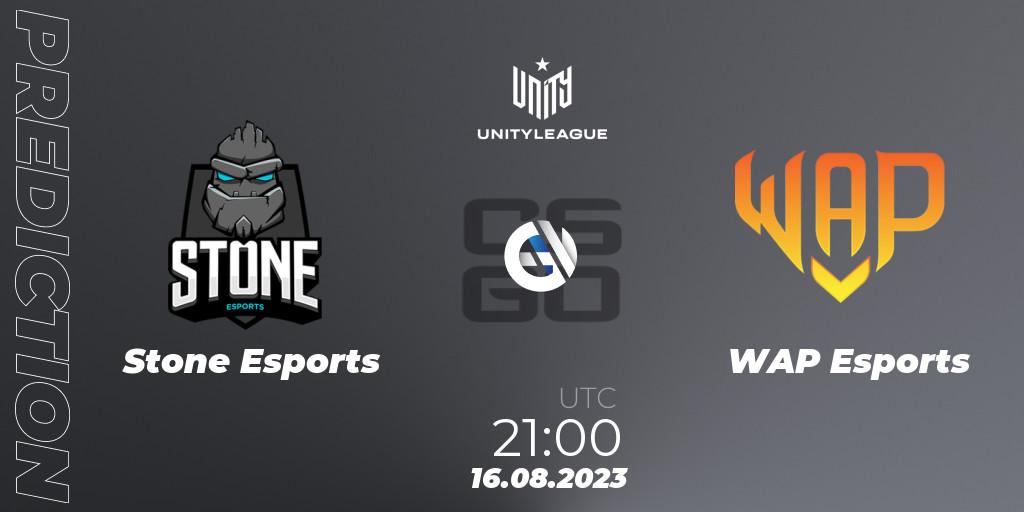 Prognoza Stone Esports - WAP Esports. 16.08.2023 at 21:00, Counter-Strike (CS2), LVP Unity League Argentina 2023