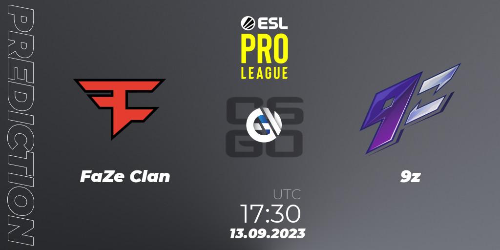 Prognoza FaZe Clan - 9z. 13.09.2023 at 17:30, Counter-Strike (CS2), ESL Pro League Season 18