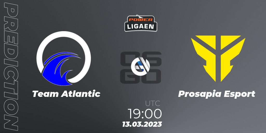 Prognoza Team Atlantic - Prosapia Esport. 13.03.2023 at 19:00, Counter-Strike (CS2), Dust2.dk Ligaen Season 22