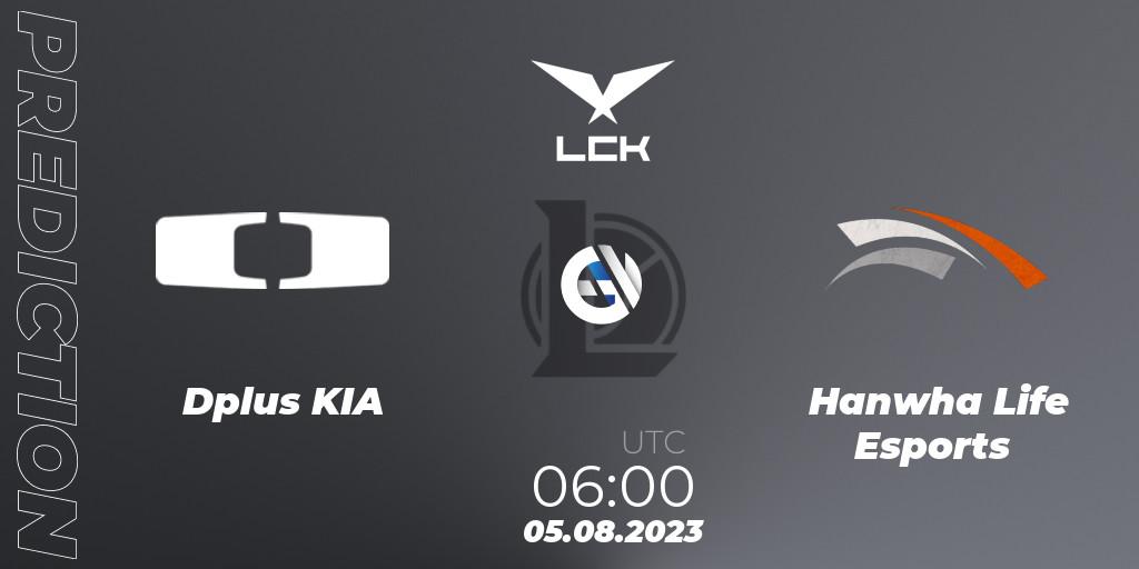 Prognoza Dplus KIA - Hanwha Life Esports. 05.08.2023 at 06:00, LoL, LCK Summer 2023 Regular Season