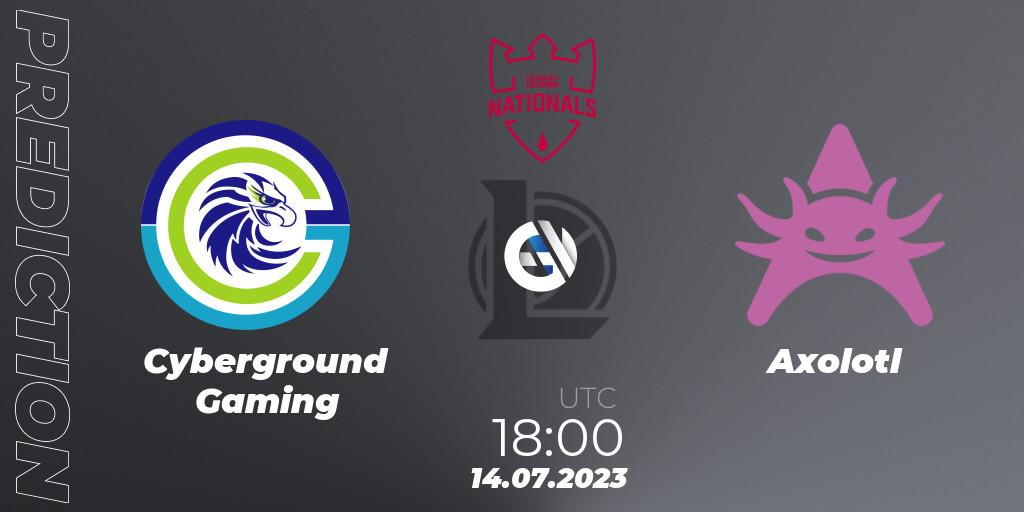 Prognoza Cyberground Gaming - Axolotl. 14.07.2023 at 18:00, LoL, PG Nationals Summer 2023