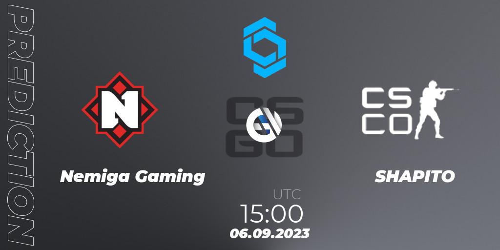 Prognoza Nemiga Gaming - SHAPITO. 06.09.2023 at 15:00, Counter-Strike (CS2), CCT East Europe Series #2: Closed Qualifier