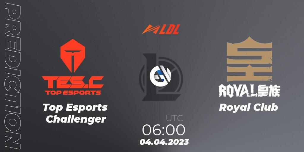 Prognoza Top Esports Challenger - Royal Club. 04.04.2023 at 06:00, LoL, LDL 2023 - Regular Season