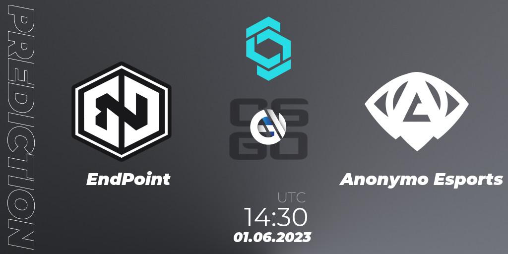 Prognoza EndPoint - Anonymo Esports. 01.06.23, CS2 (CS:GO), CCT North Europe Series 5