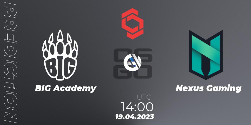 Prognoza BIG Academy - Nexus Gaming. 19.04.23, CS2 (CS:GO), CCT Central Europe Series #6