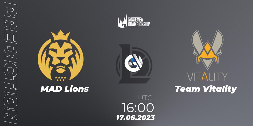 Prognoza MAD Lions - Team Vitality. 17.06.2023 at 16:00, LoL, LEC Summer 2023 - Regular Season