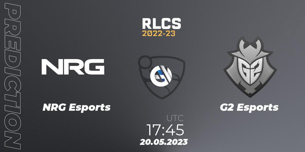 Prognoza NRG Esports - G2 Esports. 20.05.23, Rocket League, RLCS 2022-23 - Spring: North America Regional 2 - Spring Cup