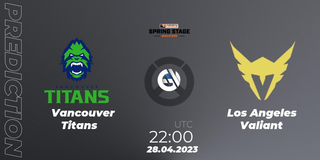Prognoza Vancouver Titans - Los Angeles Valiant. 28.04.23, Overwatch, OWL Stage Qualifiers Spring 2023 West