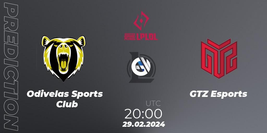 Prognoza Odivelas Sports Club - GTZ Esports. 29.02.24, LoL, LPLOL Split 1 2024
