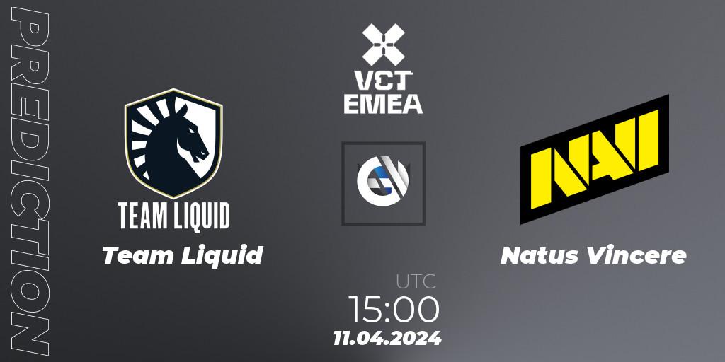 Prognoza Team Liquid - Natus Vincere. 11.04.24, VALORANT, VALORANT Champions Tour 2024: EMEA League - Stage 1 - Group Stage