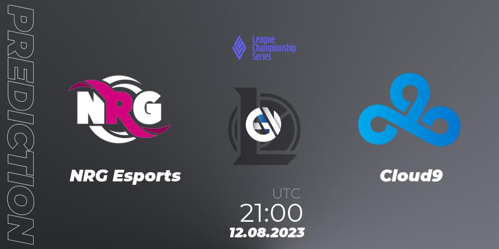 Prognoza NRG Esports - Cloud9. 12.08.2023 at 21:00, LoL, LCS Summer 2023 - Playoffs