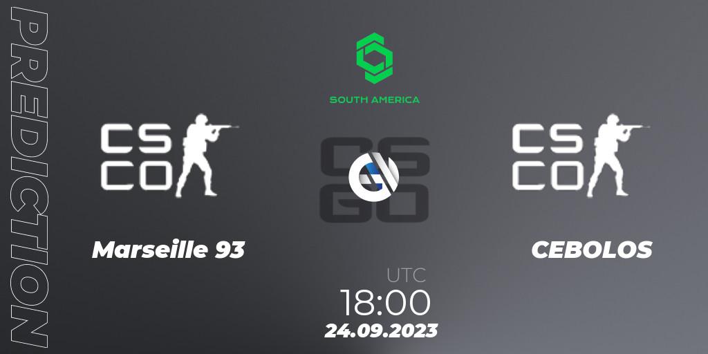 Prognoza Marseille 93 - CEBOLOS. 24.09.2023 at 18:00, Counter-Strike (CS2), CCT South America Series #12: Open Qualifier