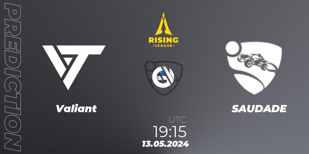 Prognoza Valiant - SAUDADE. 13.05.2024 at 19:10, Rocket League, Rising League 2024 — Split 1 — Main Event