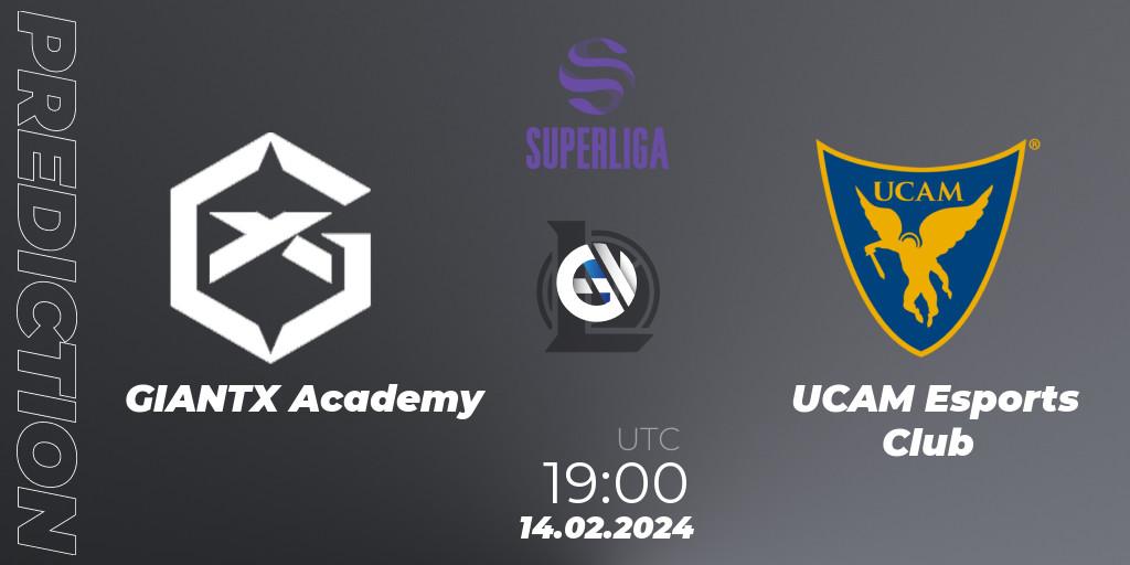 Prognoza GIANTX Academy - UCAM Esports Club. 14.02.2024 at 19:00, LoL, Superliga Spring 2024 - Group Stage