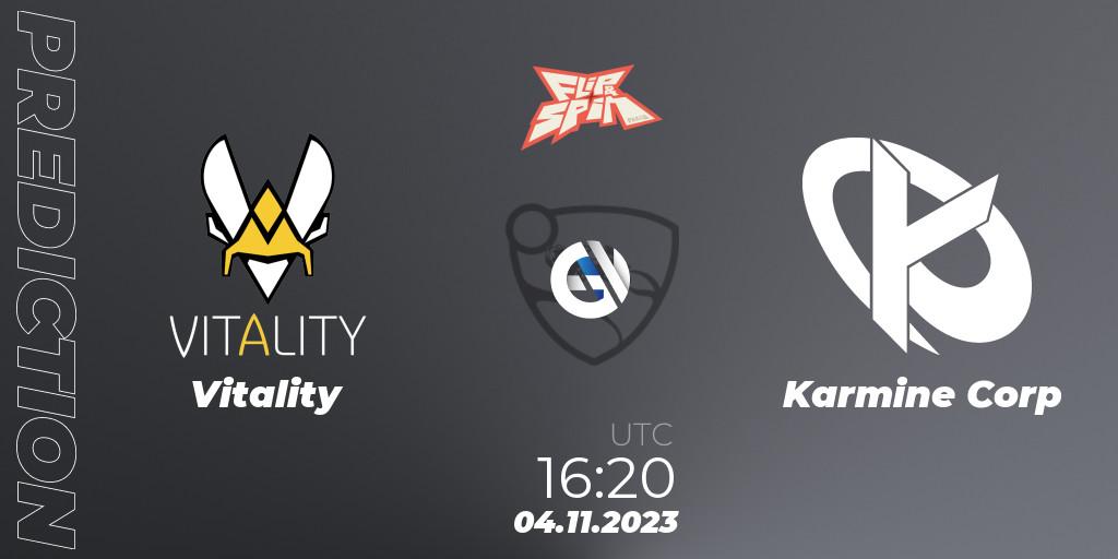 Prognoza Vitality - Karmine Corp. 04.11.2023 at 16:25, Rocket League, Flip & Spin - Finals