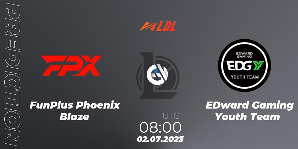 Prognoza FunPlus Phoenix Blaze - EDward Gaming Youth Team. 02.07.2023 at 08:40, LoL, LDL 2023 - Regular Season - Stage 3