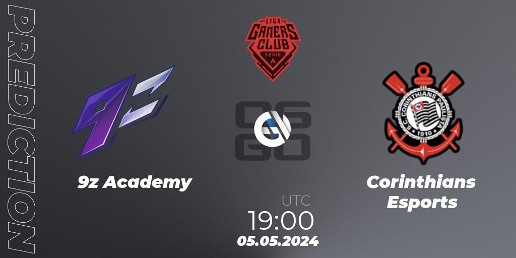 Prognoza 9z Academy - Corinthians Esports. 05.05.2024 at 19:00, Counter-Strike (CS2), Gamers Club Liga Série A: April 2024